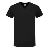 T-shirt V Hals Fitted 101005 Black 4XL