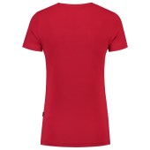 T-shirt V Hals Fitted Dames 101008 Red 4XL