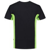 T-shirt Bicolor Borstzak 102002 Black-Lime 4XL