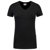 T-shirt V Hals Fitted Dames 101008 Black 4XL
