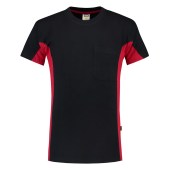 T-shirt Bicolor Borstzak 102002 Navy-Red 4XL